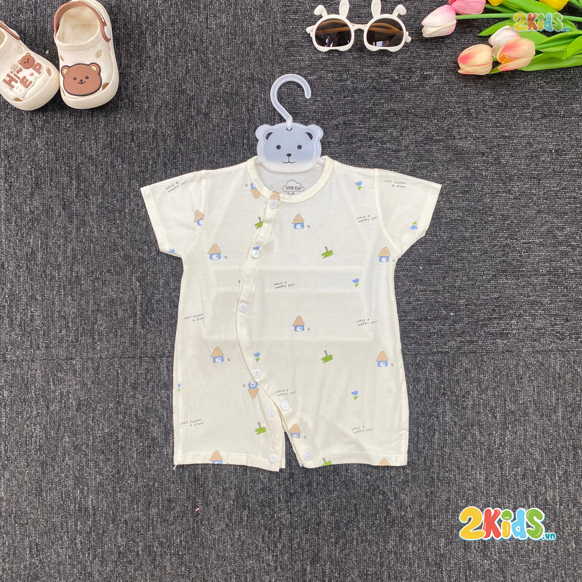 Bộ body dáng đùi cho bé họa tiết xinh xắn