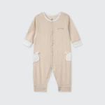 Bộ body sơ sinh La Pomme dài tay gấu con ngộ nghĩnh