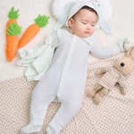 Bộ body sơ sinh La Pomme dài tay Happy Friend