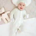 Bộ body sơ sinh La Pomme dài tay in hình dễ thương