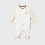 Bộ body sơ sinh La Pomme dài tay in hình dễ thương