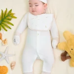 Bộ body sơ sinh La Pomme dài tay mùa hè của bé