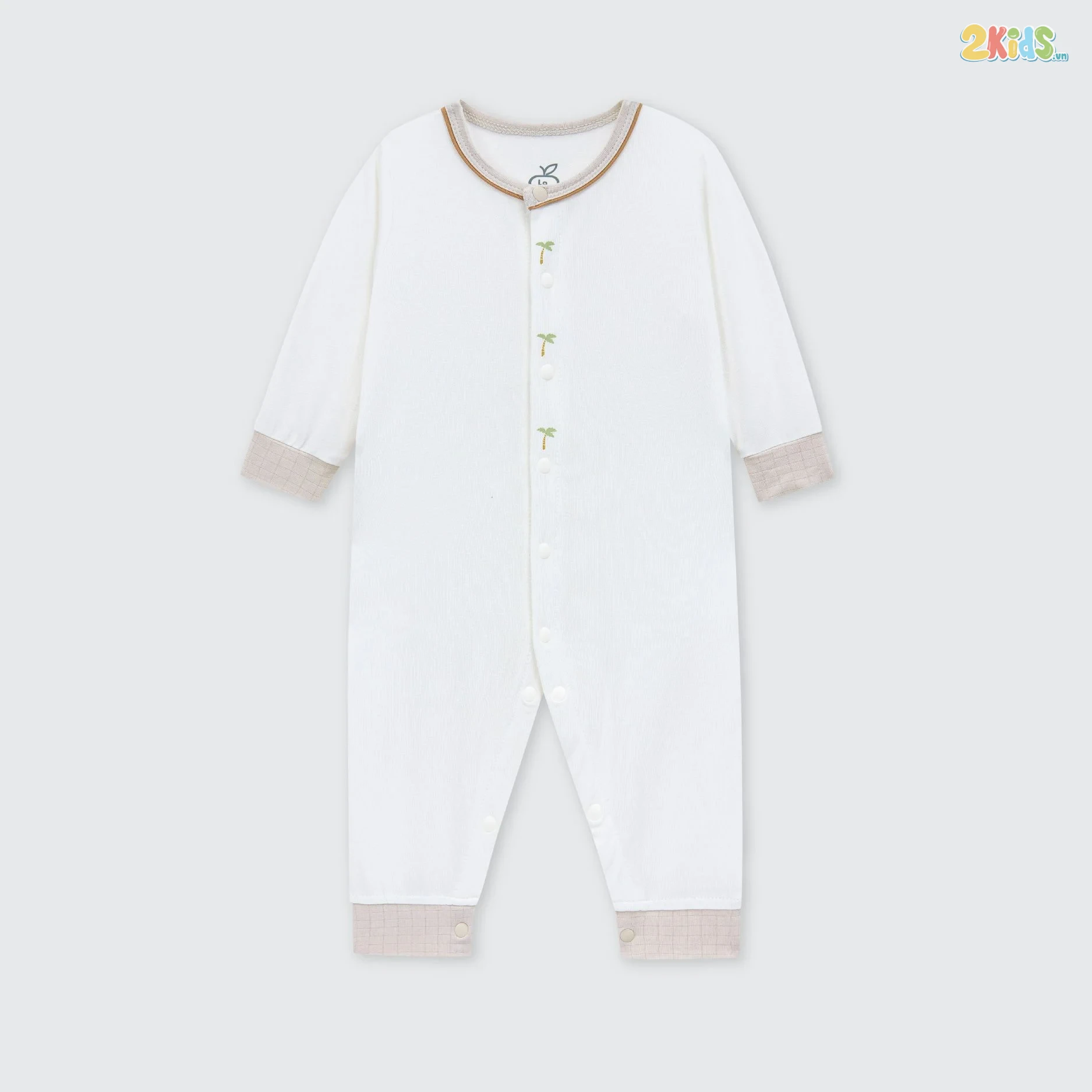 Bộ body sơ sinh La Pomme dài tay mùa hè của bé