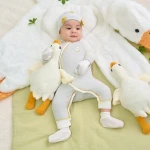 Bộ body sơ sinh La Pomme dài tay ngỗng con