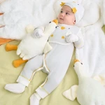 Bộ body sơ sinh La Pomme dài tay ngỗng con