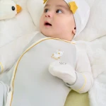 Bộ body sơ sinh La Pomme dài tay ngỗng con