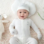 Bộ body sơ sinh La Pomme dài tay người bạn êm đềm