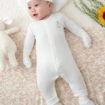 Bộ body sơ sinh La Pomme dài tay người bạn êm đềm