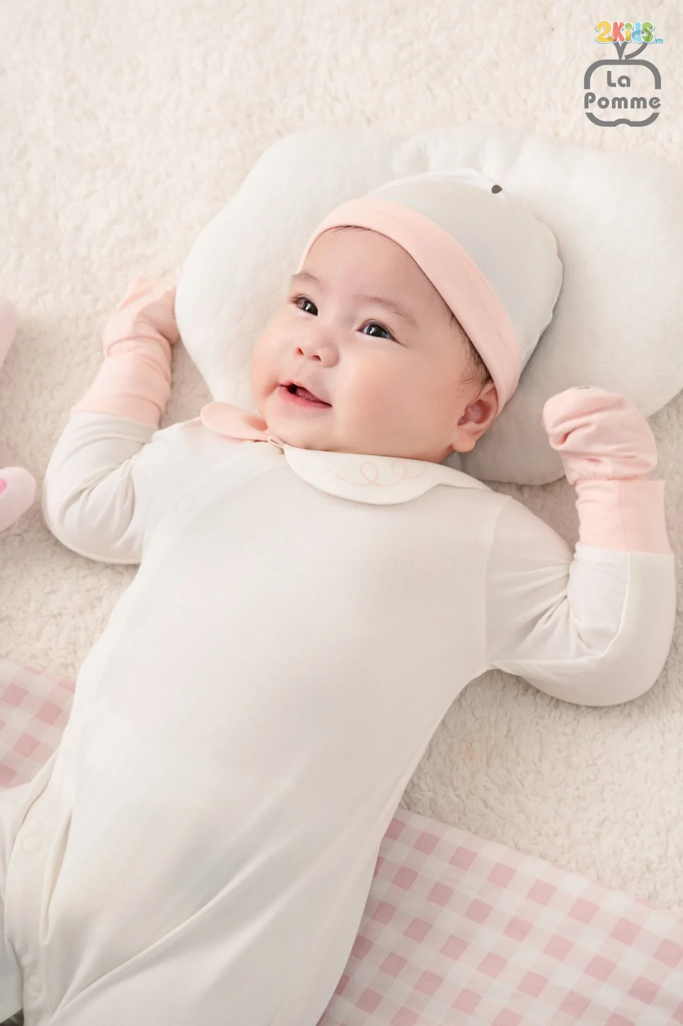 Bộ body sơ sinh La Pomme dài tay người bạn trong vườn