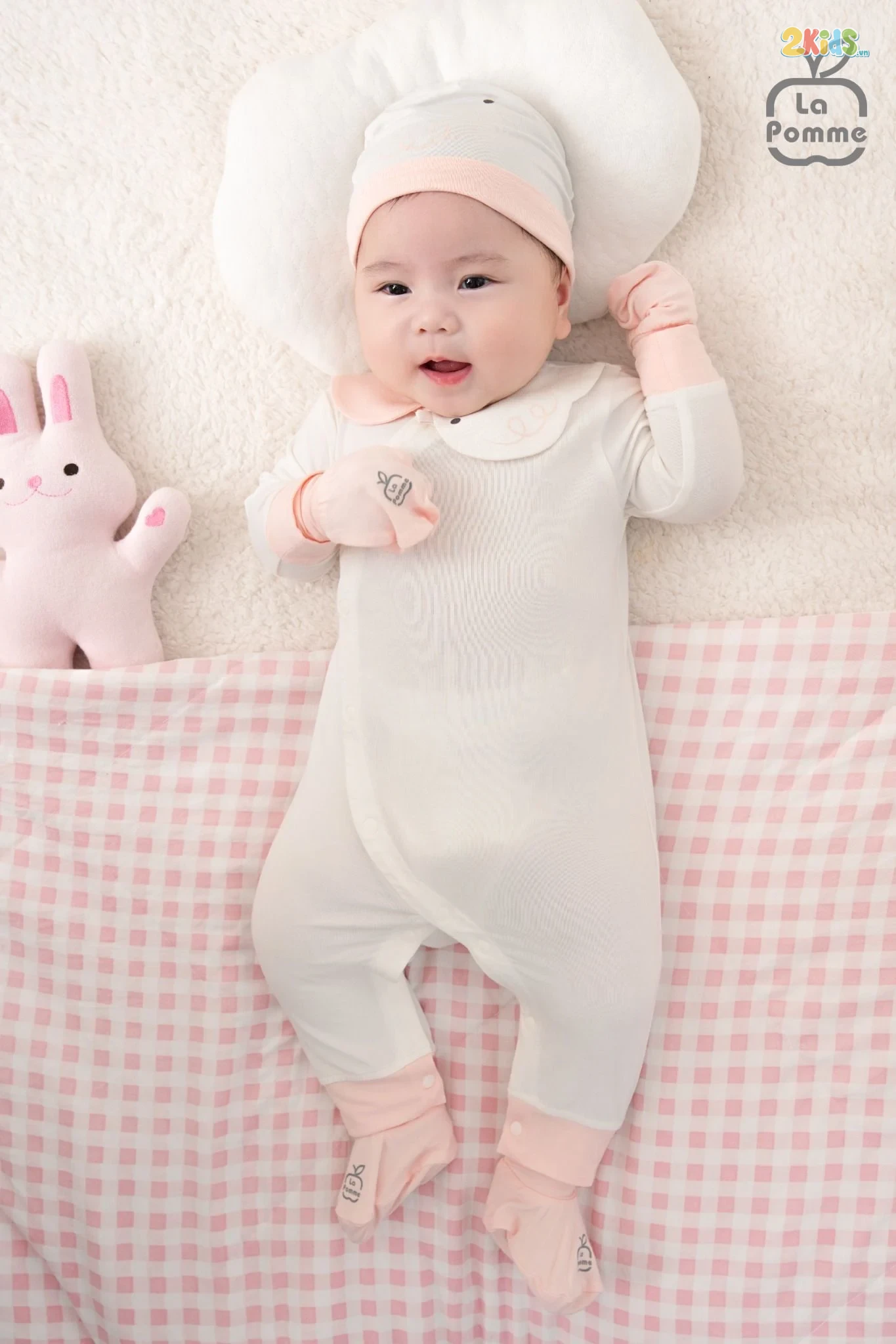 Bộ body sơ sinh La Pomme dài tay người bạn trong vườn