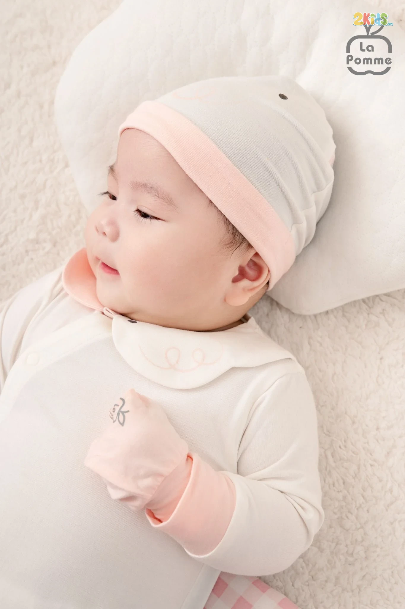 Bộ body sơ sinh La Pomme dài tay người bạn trong vườn