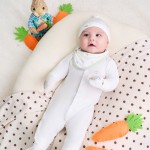 Bộ body sơ sinh La Pomme dài tay nông trại