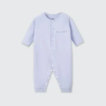 Bộ body sơ sinh La Pomme dài tay phối viền gấu nhỏ