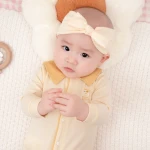 Bộ bodysuit sơ sinh La Pomme dài tay cổ Peter Pan