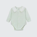 Bộ bodysuit sơ sinh La Pomme dài tay Happy Friend