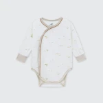 Bộ bodysuit sơ sinh La Pomme dài tay mùa hè của bé