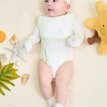 Bộ bodysuit sơ sinh La Pomme dài tay mùa hè của bé