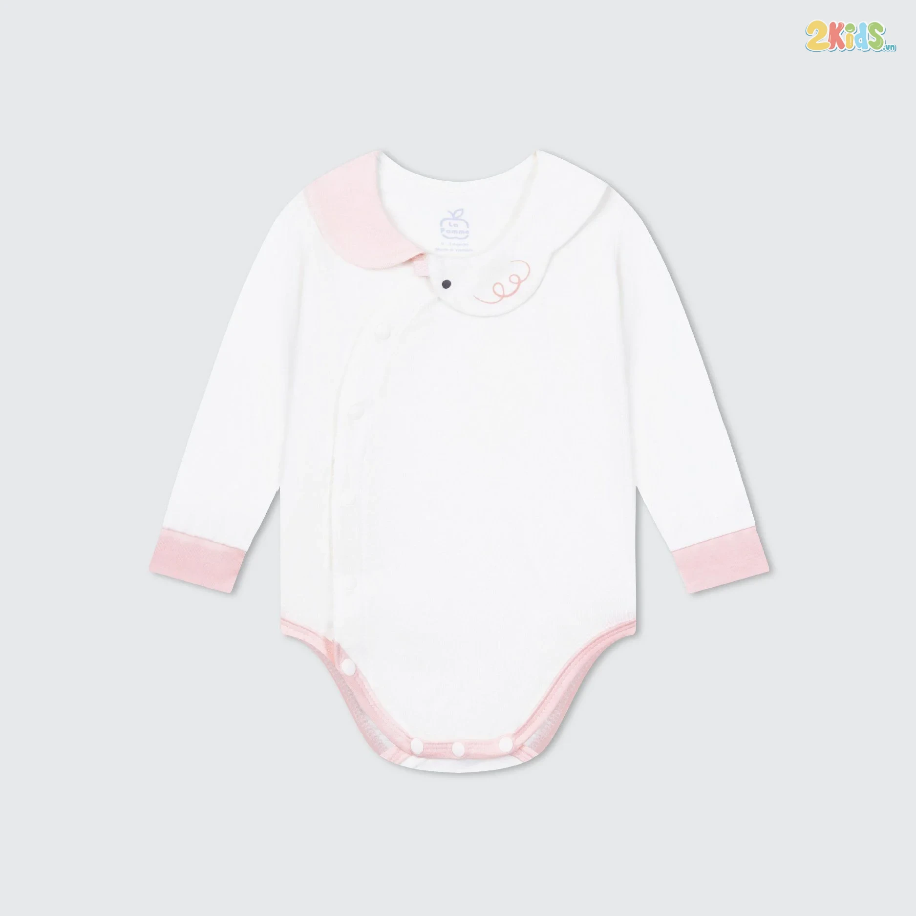 Bộ bodysuit sơ sinh La Pomme dài tay người bạn trong vườn