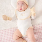 Bộ bodysuit sơ sinh La Pomme dài tay người bạn trong vườn