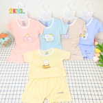 Bộ Quần Áo Sơ Sinh Unchi Cộc Tay Thun Lạnh Thông Hơi