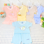 Bộ Quần Áo Sơ Sinh Unchi Cộc Tay Thun Lạnh Thông Hơi