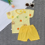 Bộ cộc tay thun tăm kết hợp họa tiết