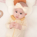 Bộ quần áo sơ sinh La Pomme dài tay cúc giữa cổ Peter Pan