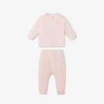 Bộ quần áo sơ sinh La Pomme dài tay cúc giữa Dreamy Baby