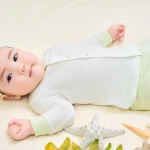 Bộ quần áo sơ sinh La Pomme dài tay cúc thẳng mùa hè của bé