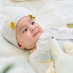 Bộ quần áo sơ sinh La Pomme dài tay cúc thẳng ngỗng con