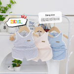 Bộ Quần Áo Sơ Sinh Unchi Ba Lỗ Kẻ Phối Màu