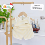 Bộ Quần Áo Sơ Sinh Unchi Ba Lỗ Kẻ Phối Màu