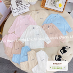 Combo 3 Bộ Quần Áo Sơ Sinh Unchi Dài Tay Cài Lệch Màu Dễ Thương