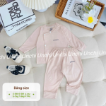 Combo 3 Bộ Quần Áo Sơ Sinh Unchi Dài Tay Cài Lệch Màu Dễ Thương