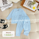 Combo 3 Bộ Quần Áo Sơ Sinh Unchi Dài Tay Cài Lệch Màu Dễ Thương