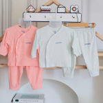 Combo 3 Bộ Quần Áo Sơ Sinh Unchi Dài Tay Thấm Hút Mồ Hôi