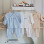 Combo 3 Bộ Quần Áo Sơ Sinh Unchi Dài Tay Thấm Hút Mồ Hôi