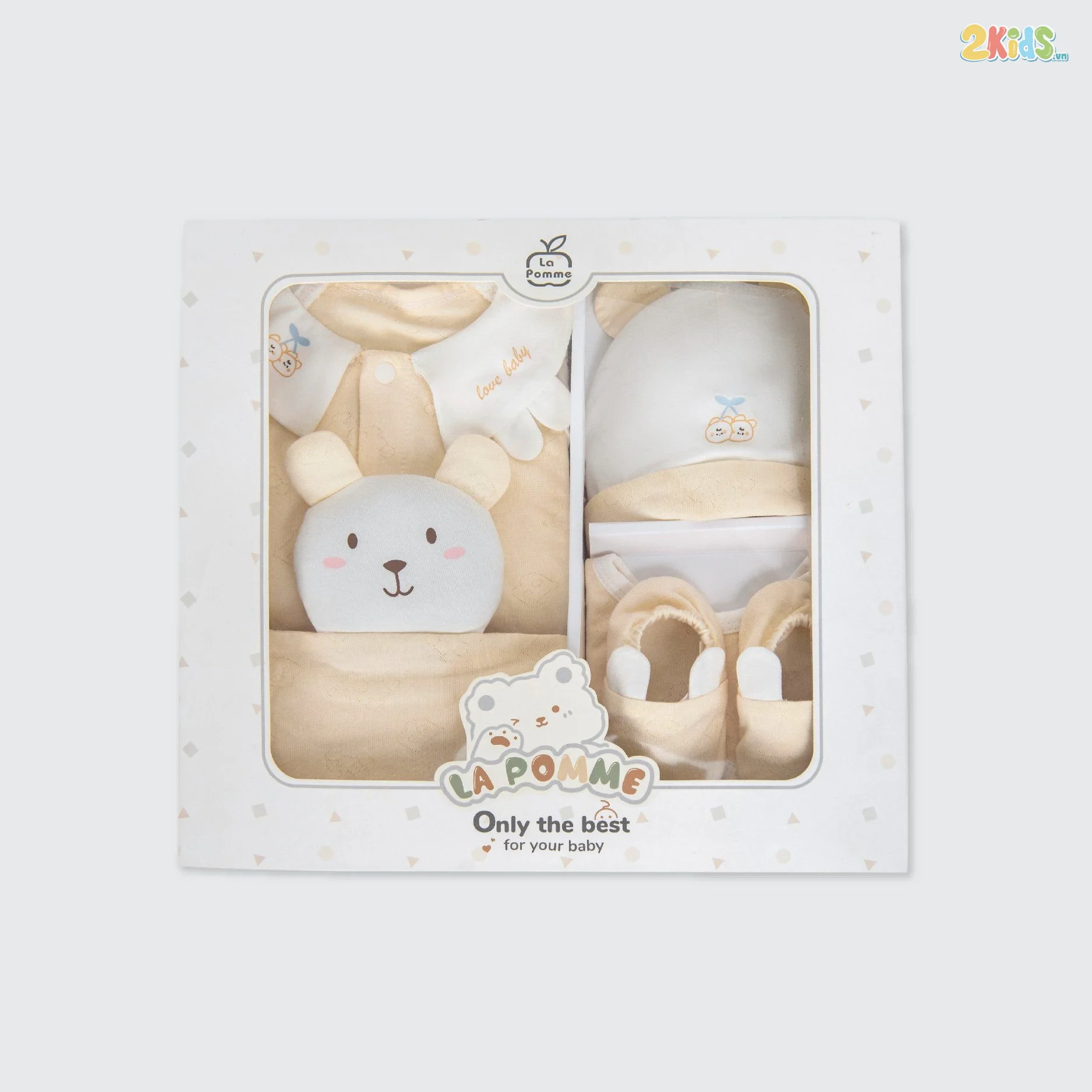 Quà tặng sơ sinh La Pomme Gấu Cherry - Quần áo rời