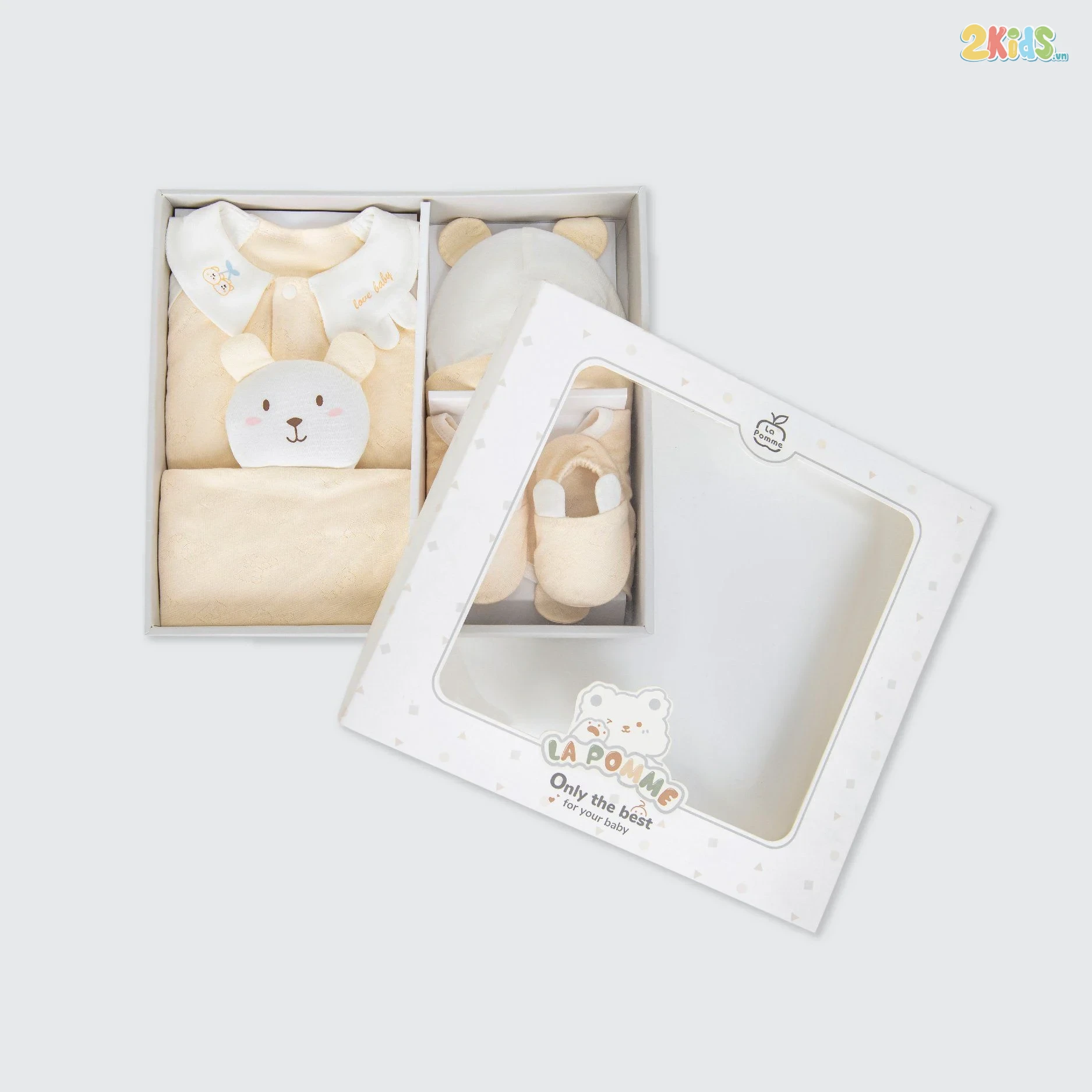 Quà tặng sơ sinh La Pomme Gấu Cherry - Quần áo rời