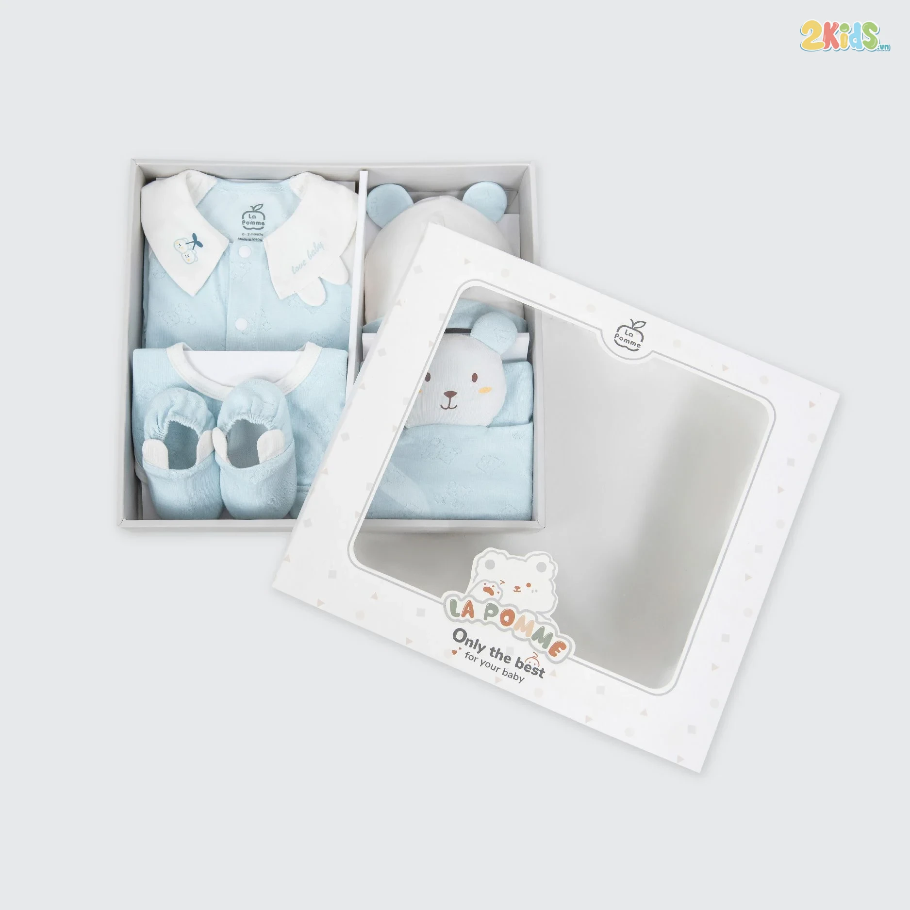 Quà tặng sơ sinh La Pomme Gấu Cherry - Quần áo rời