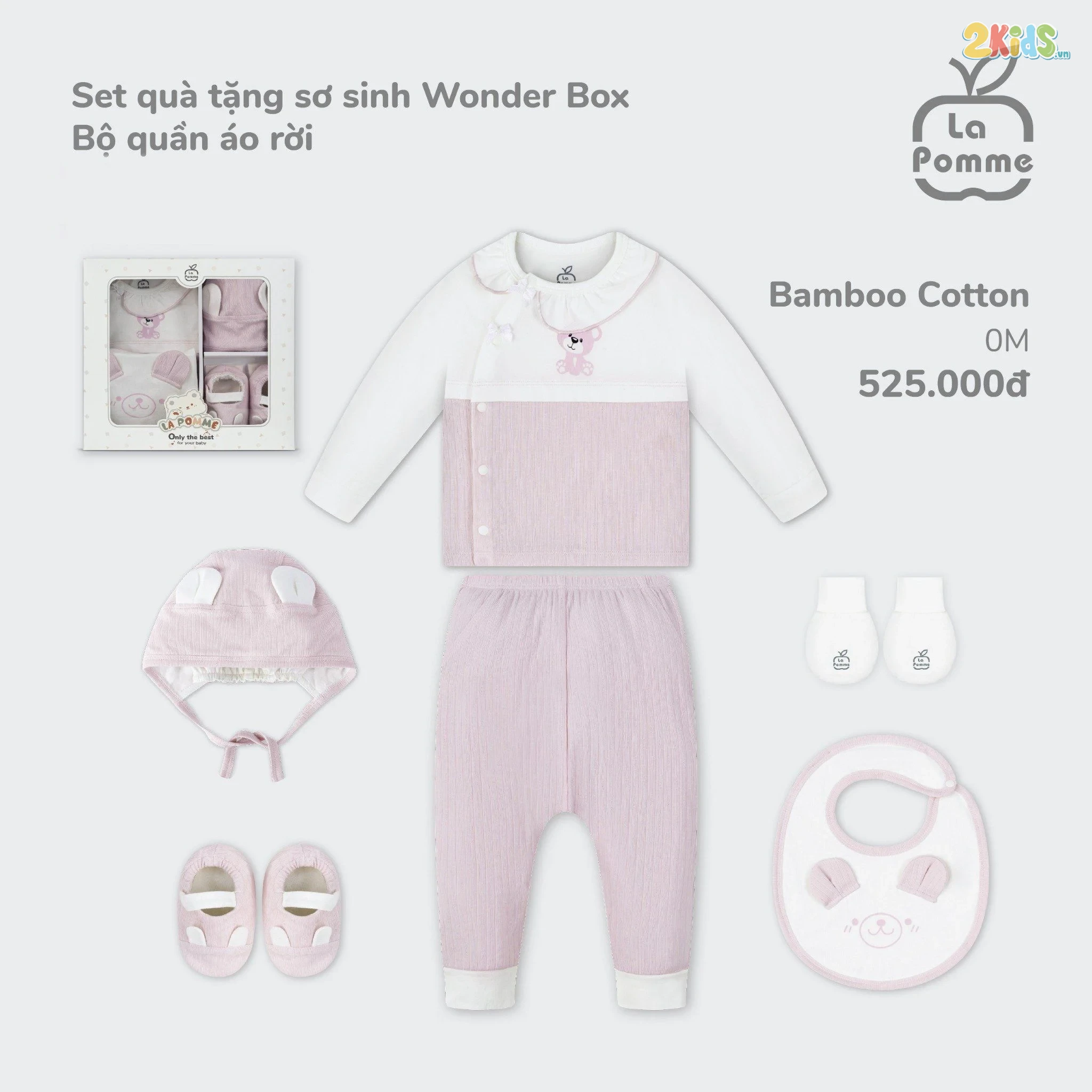Quà tặng sơ sinh La Pomme Wonder Box - Quần áo rời