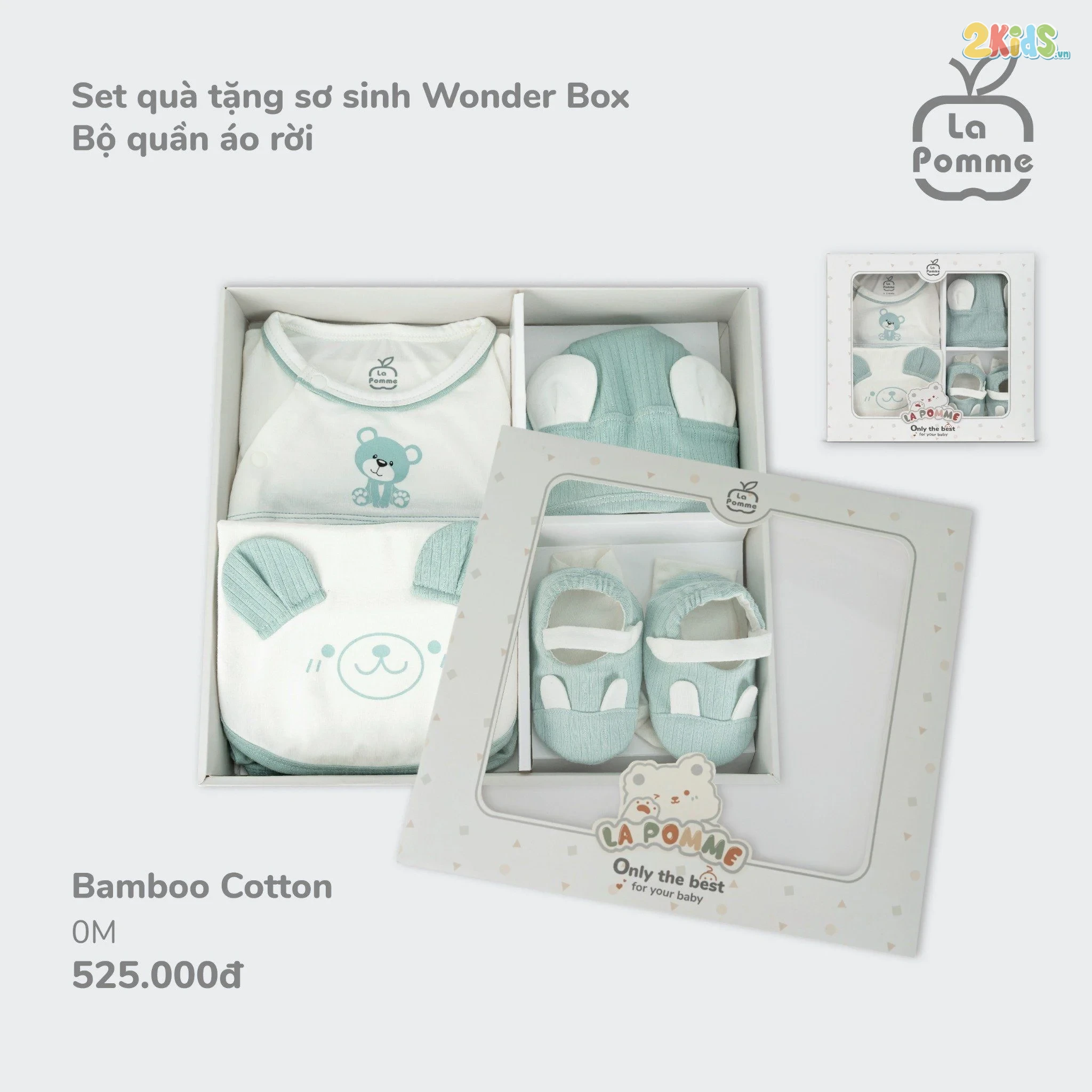 Quà tặng sơ sinh La Pomme Wonder Box - Quần áo rời