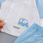 Combo 3 Bộ Quần Áo Sơ Sinh Unchi Cộc Tay Unchi Cài Chéo Xinh Xắn