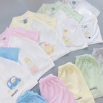 Combo 3 Bộ Quần Áo Sơ Sinh Unchi Cộc Tay Unchi Cài Chéo Xinh Xắn