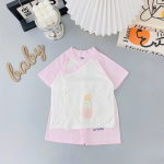 Combo 3 Bộ Quần Áo Sơ Sinh Unchi Cộc Tay Unchi Cài Chéo Xinh Xắn