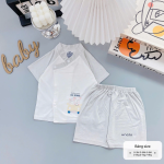 Combo 3 Bộ Quần Áo Sơ Sinh Unchi Cộc Tay Unchi Cài Chéo Xinh Xắn