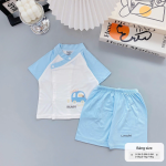 Combo 3 Bộ Quần Áo Sơ Sinh Unchi Cộc Tay Unchi Cài Chéo Xinh Xắn