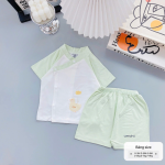 Combo 3 Bộ Quần Áo Sơ Sinh Unchi Cộc Tay Unchi Cài Chéo Xinh Xắn