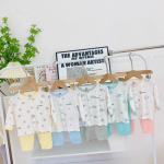 Combo 3 Bộ Quần Áo Sơ Sinh Unchi Dài Tay Cúc Giữa Trắng In Hình