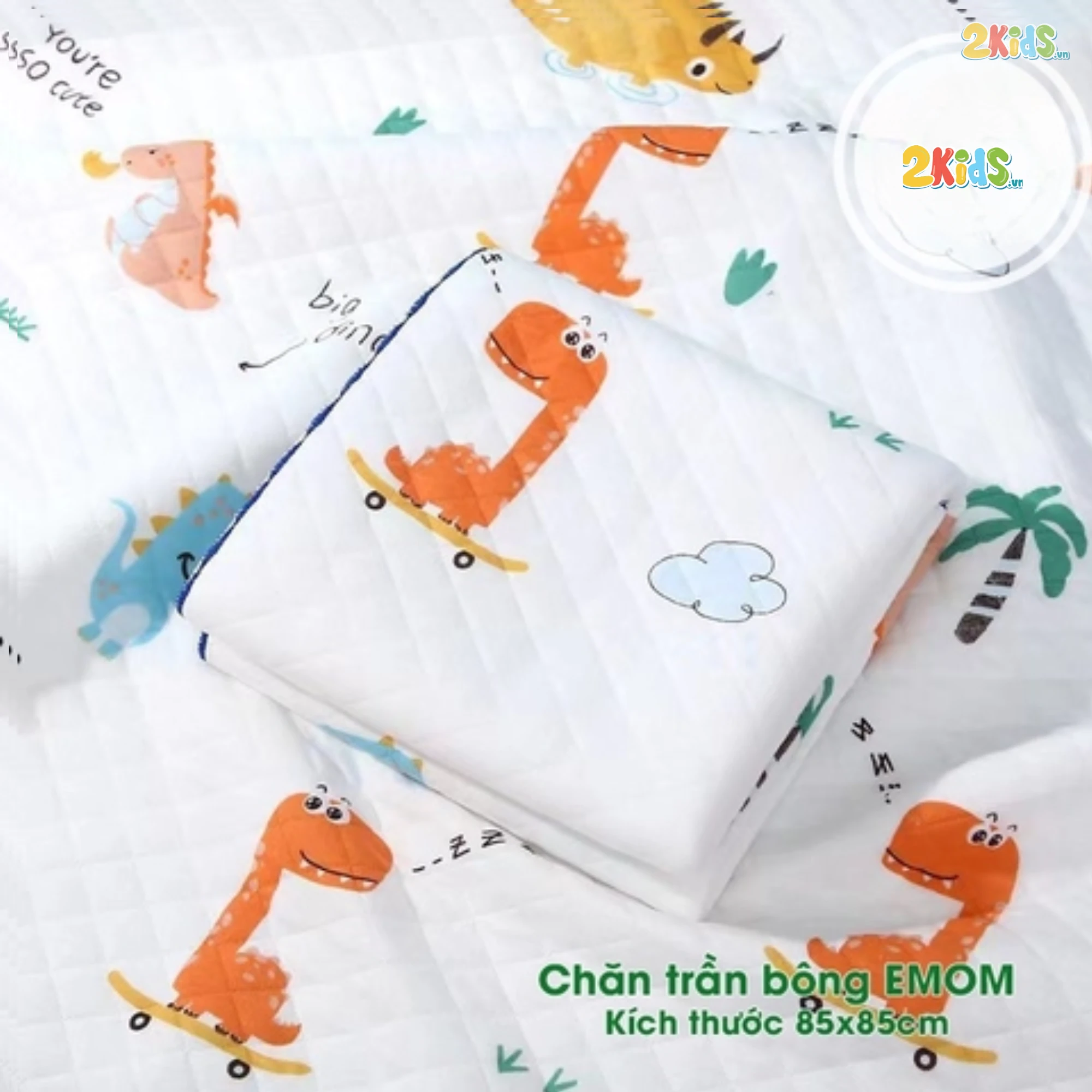 Chăn trần bông EMOM 85x85cm